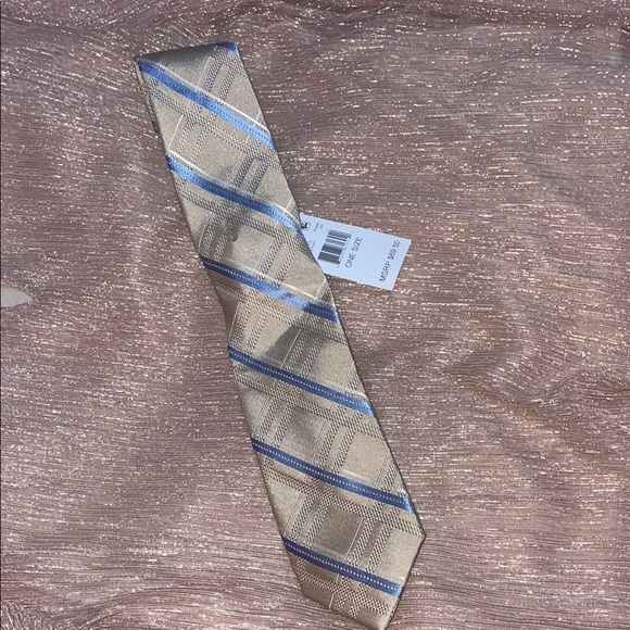 Michael Kors Gold and Blue Tie Elegant Silk - Picture 1 of 5